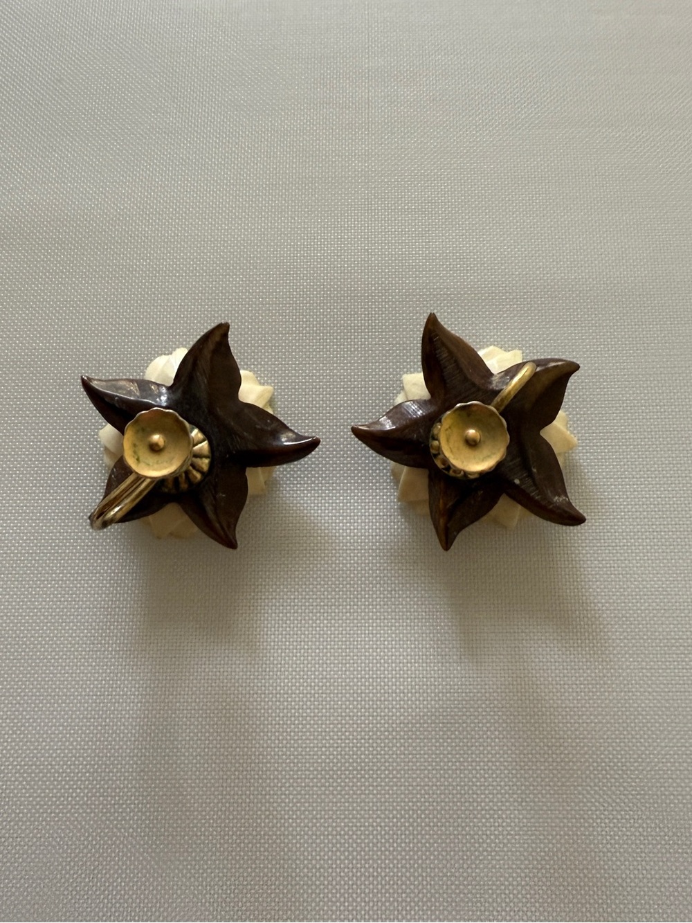 1960s Mod Flower Power Gogo Twiggy Earrings - Picture 2 of 7